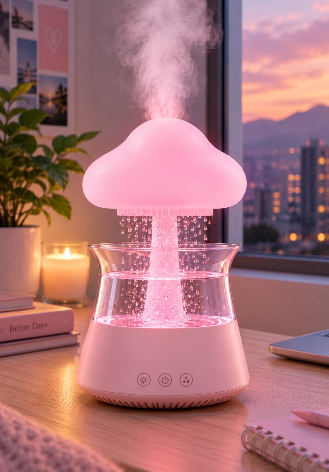 Humidificador en forma de nube