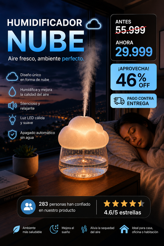 Humidificador en forma de nube